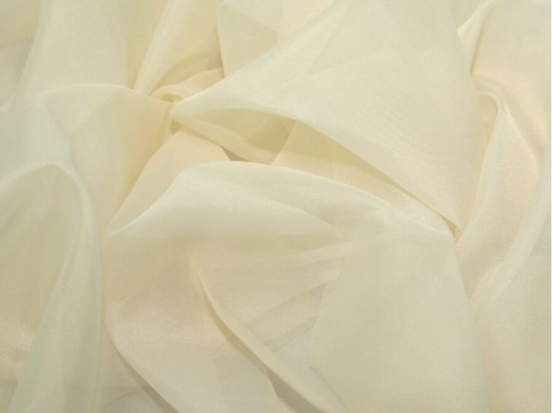 Ivory Voile Organza Curtain Wedding Drape Material Per Metre 150cm Wide