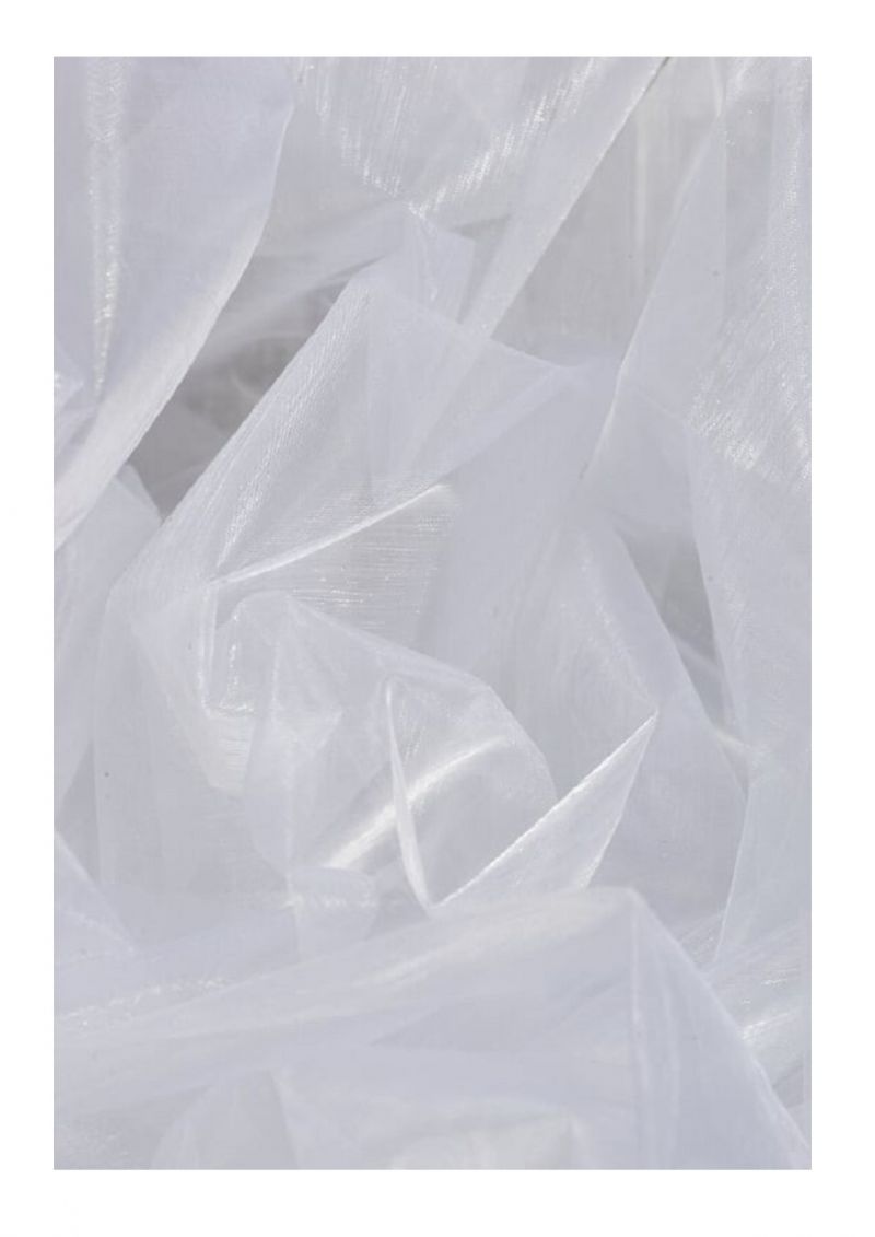 White Plain Organza Fabric (60