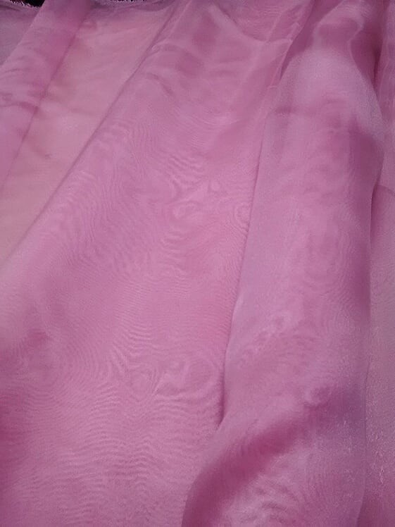 Dusky Pink Plain Organza Fabric (60