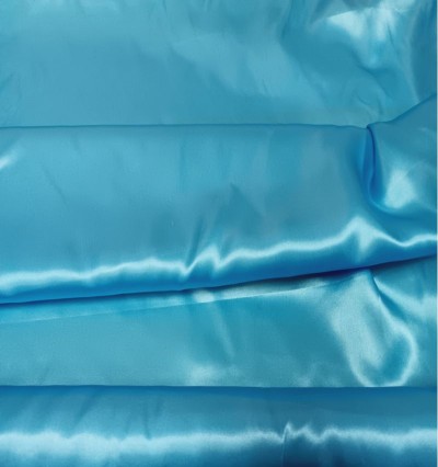 Pale Blue Satin Polyester Fabric 150cm Width  Price per metre