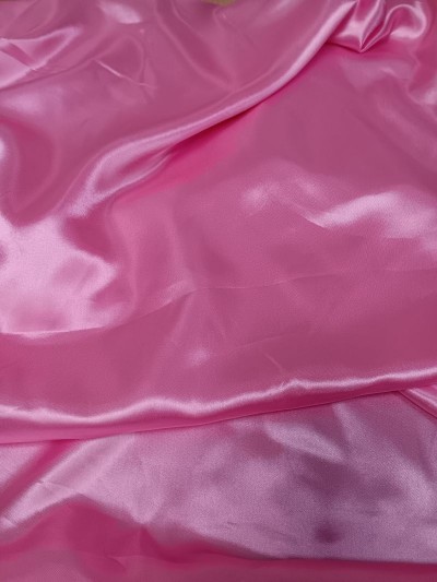 Pink Satin Polyester Fabric 150cm Width  Price per metre