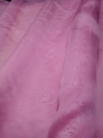 Dusky Pink Plain Organza Fabric (60