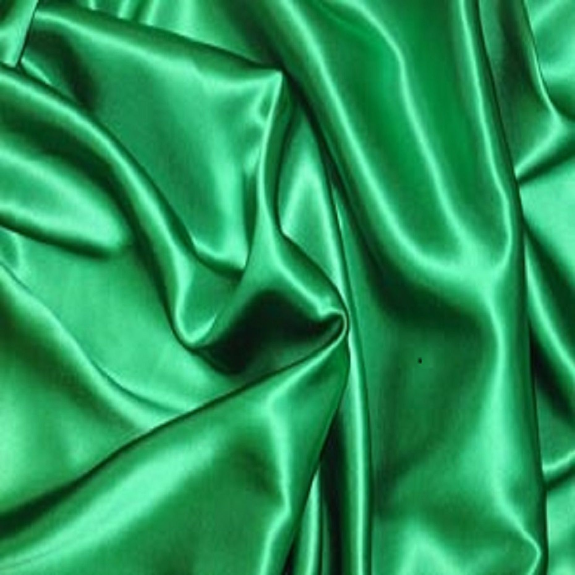 Emerald Green Silky Satin Fabric Polyester 150cm width
